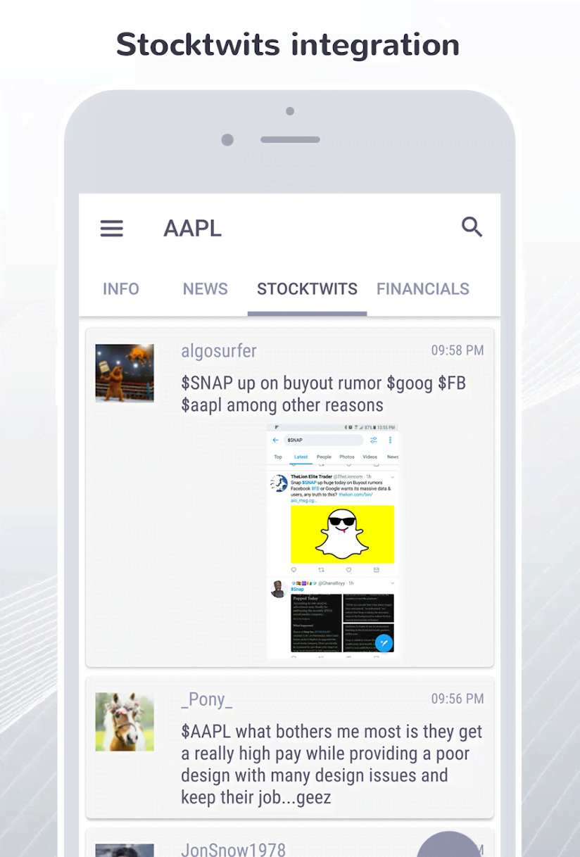 FinWiz-Stocks, News, Investing, Portfolio & Markets screenshot 4