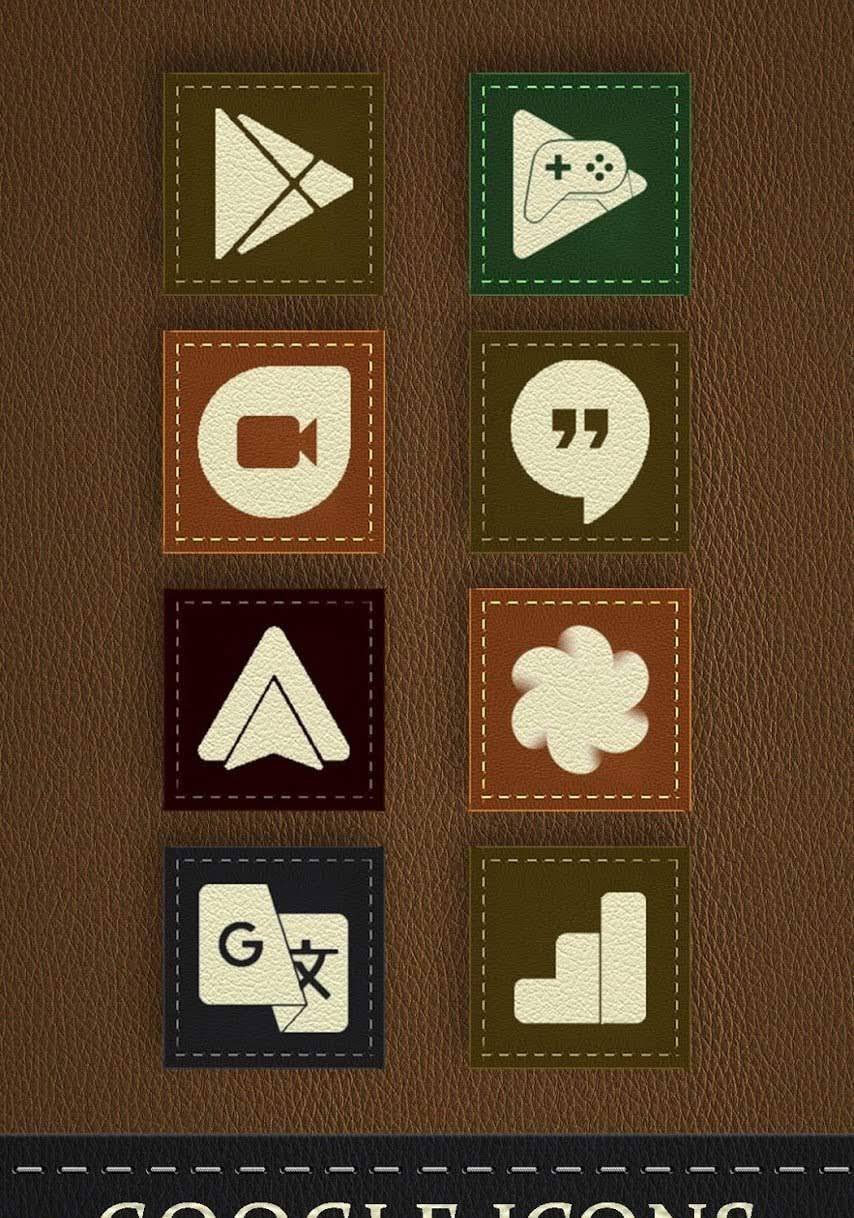 Texture Leather - Icon Pack UX Theme screenshot 1
