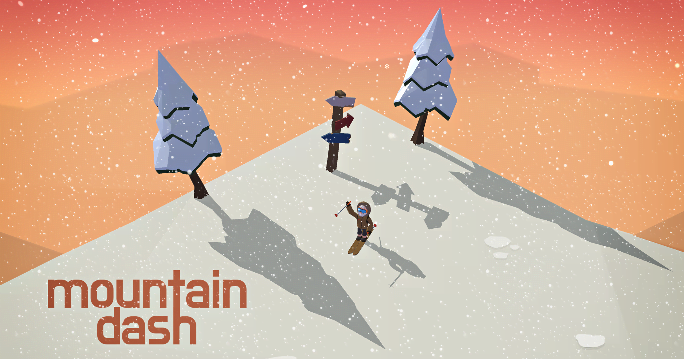 Mountain Dash - Endless Skiing Race gameplay screenshot 1