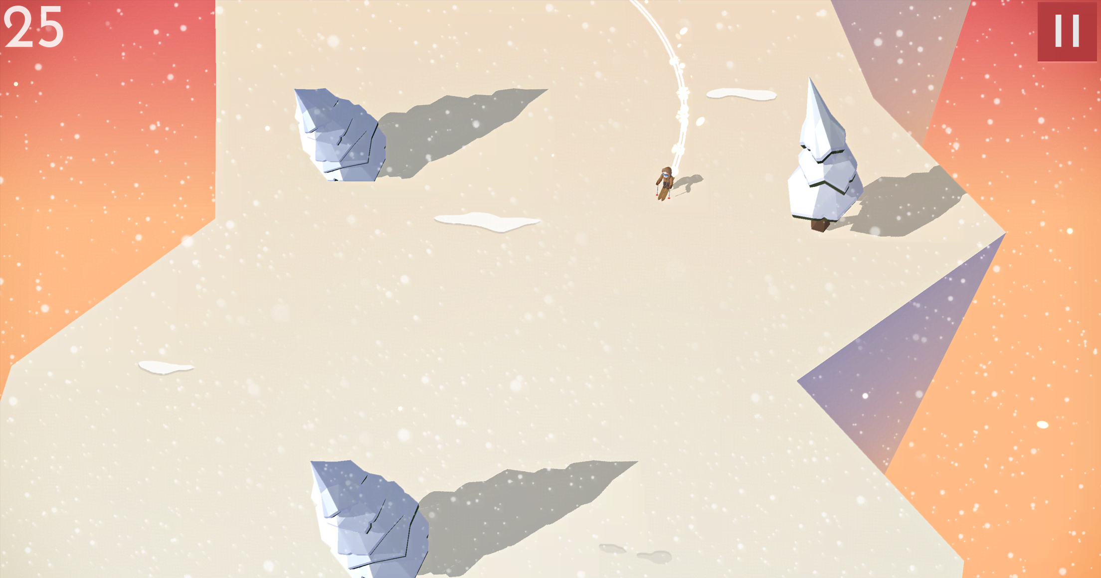 Mountain Dash - Endless Skiing Race gameplay screenshot 2