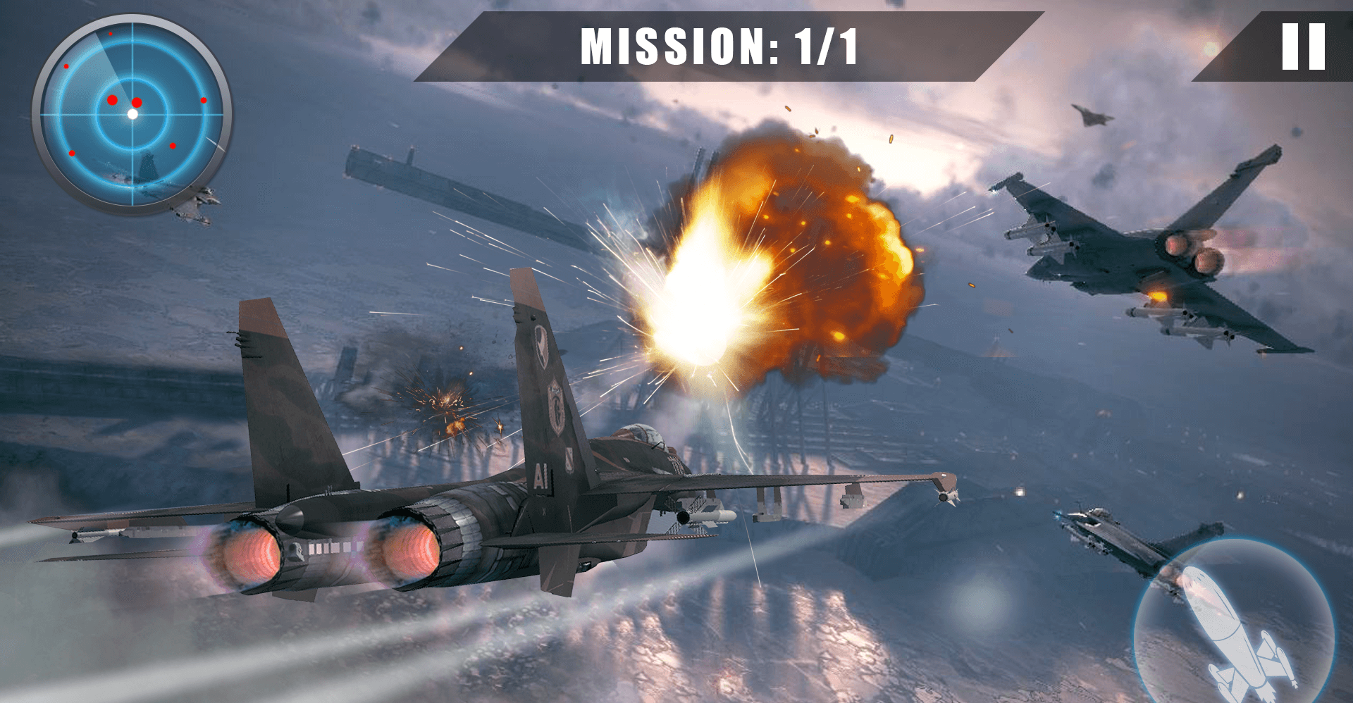 Total Air Fighters War gameplay screenshot 1