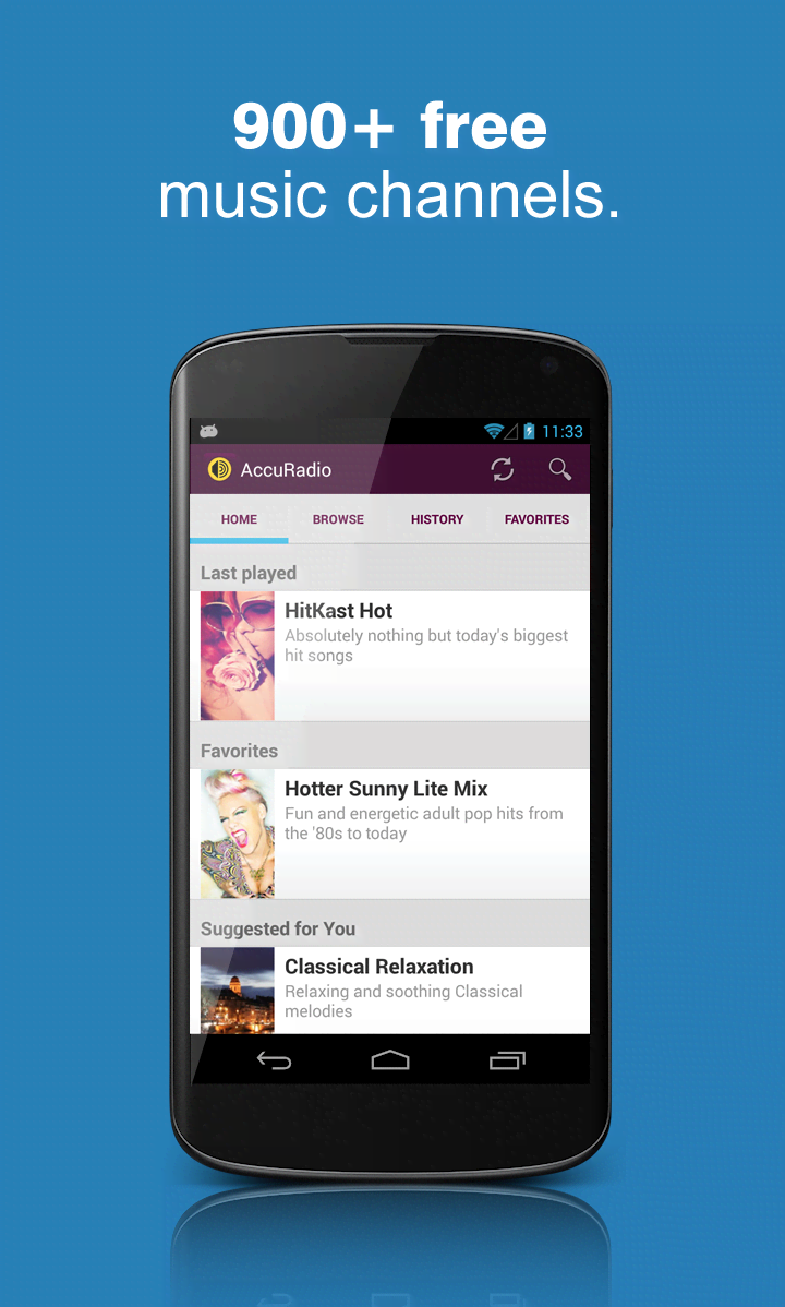 AccuRadio app screenshot 2