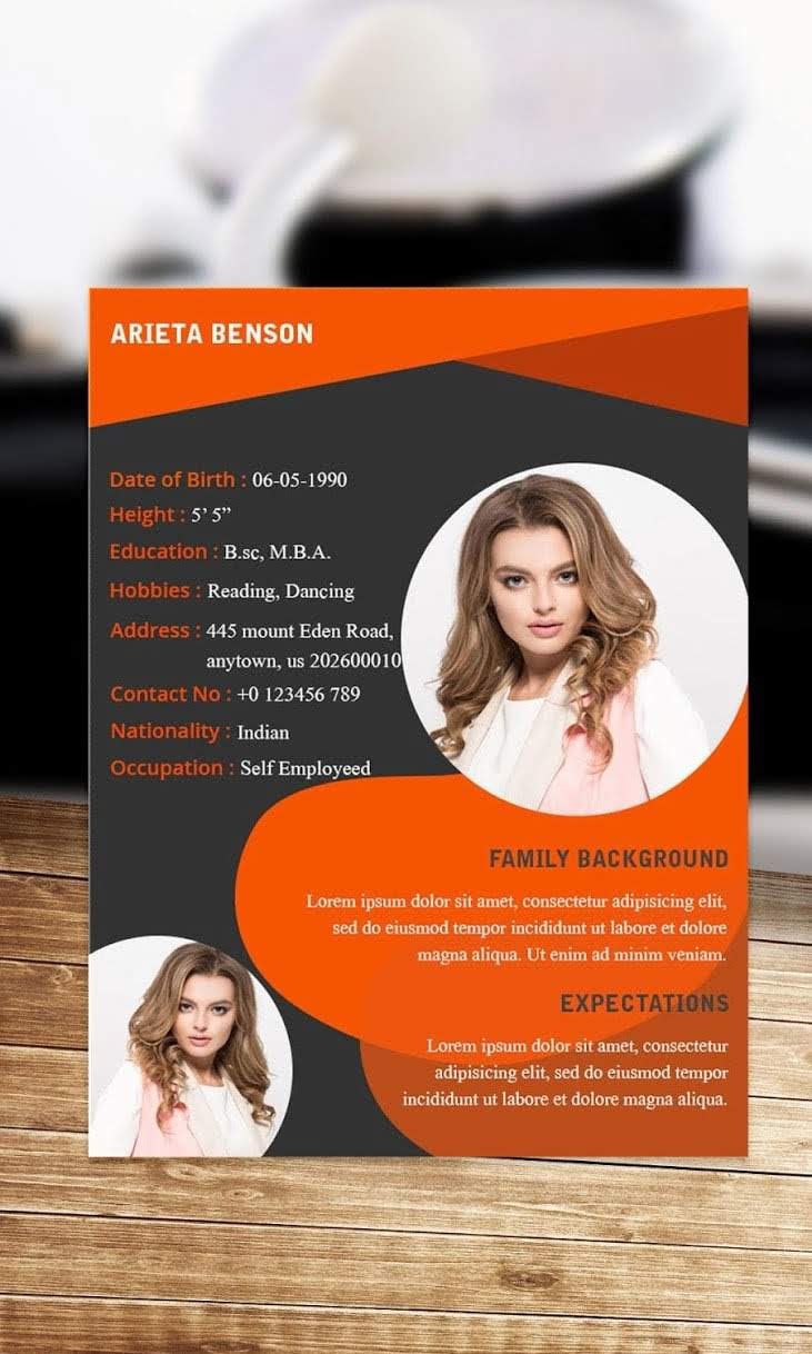 Creative Biodata Maker screenshot 1