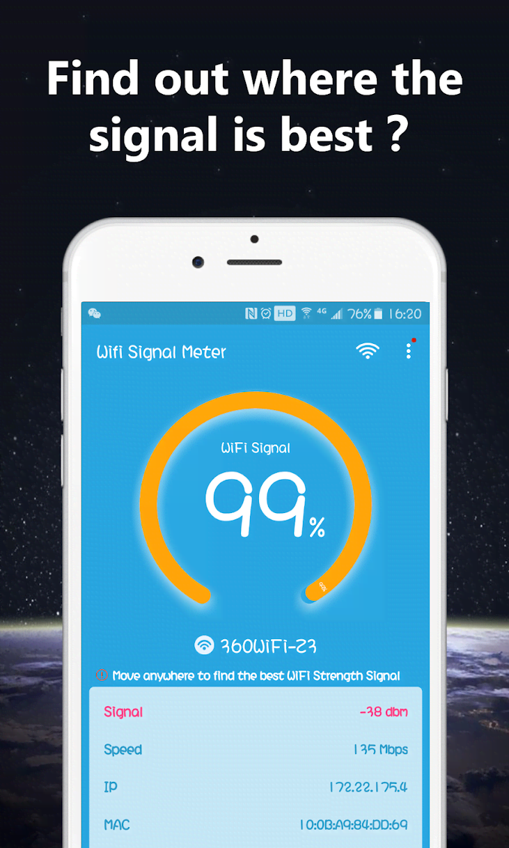 WiFi Signal Strength Meter Pro (No Ads) screenshot 1