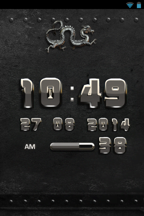 Dragon Clock Widget grey screenshot 4