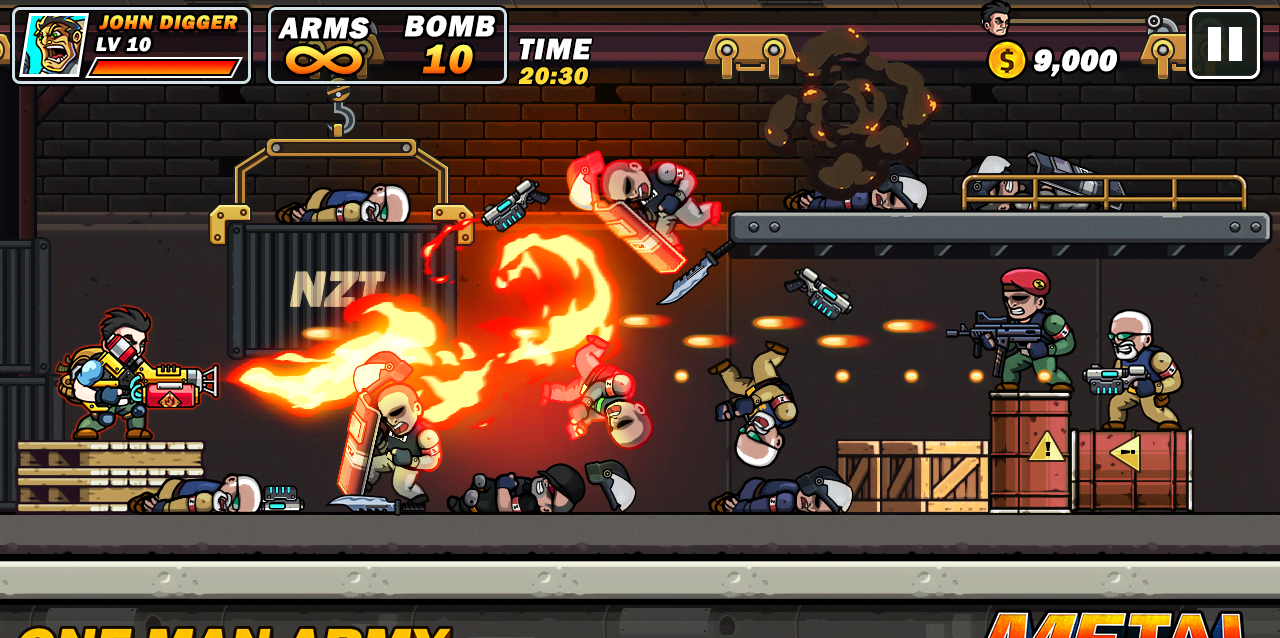 Metal Mercenary - 2D Platform Action Shooter screenshot 1