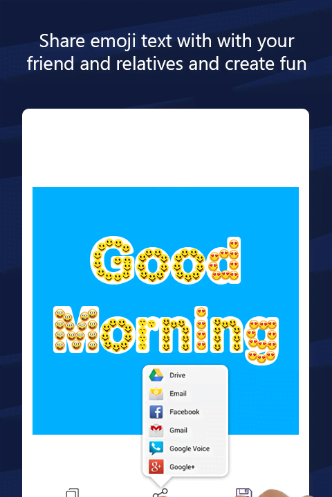 Third view of Emoji Text Maker functionality