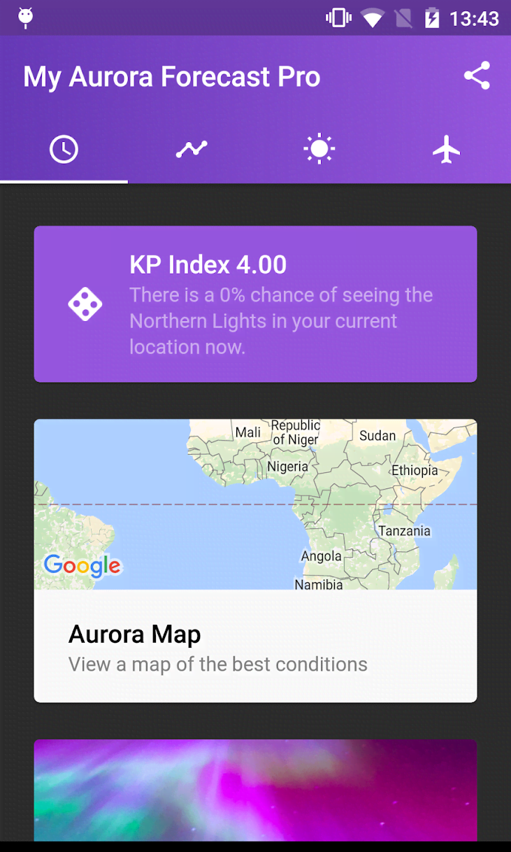 My Aurora Forecast Pro - Aurora Borealis Alerts screenshot 1