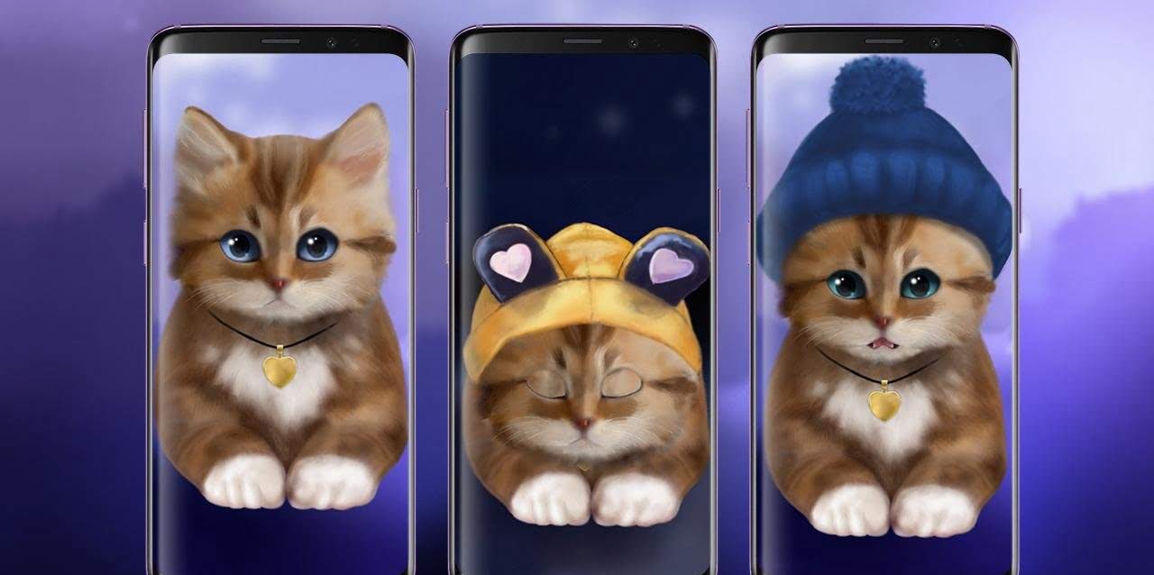 Toffee Cute Kitty Live Wallpaper screenshot 1