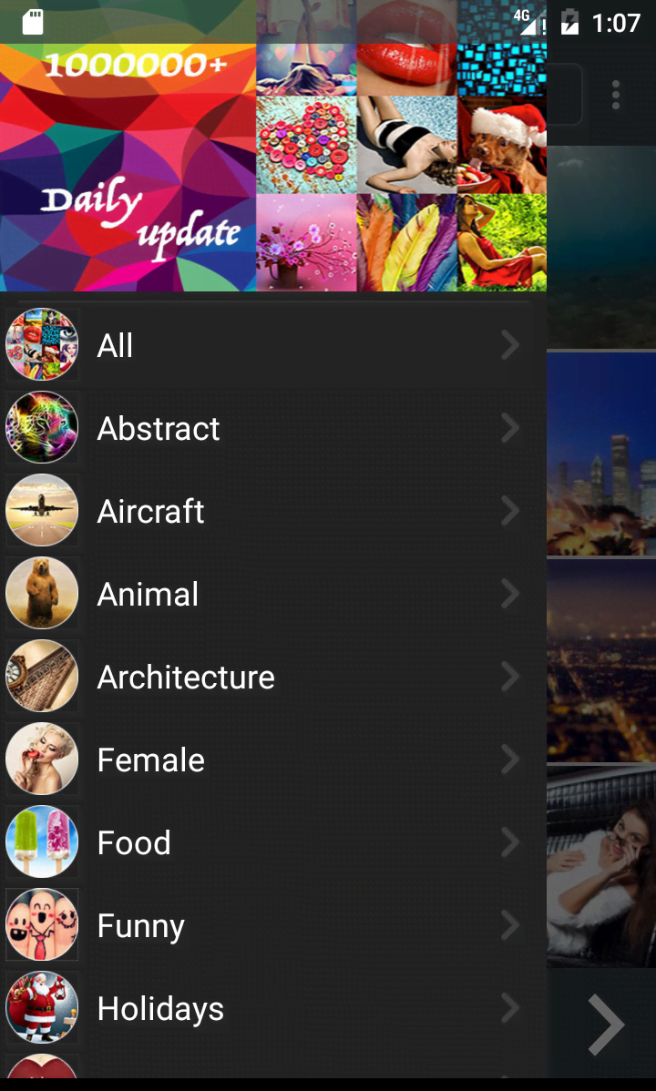 1,000,000 Wallpapers HD 4K (Best Theme App) screenshot 1
