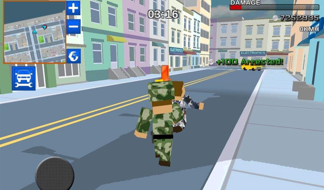 Blocky Army City Rush Racer gameplay screenshot 4