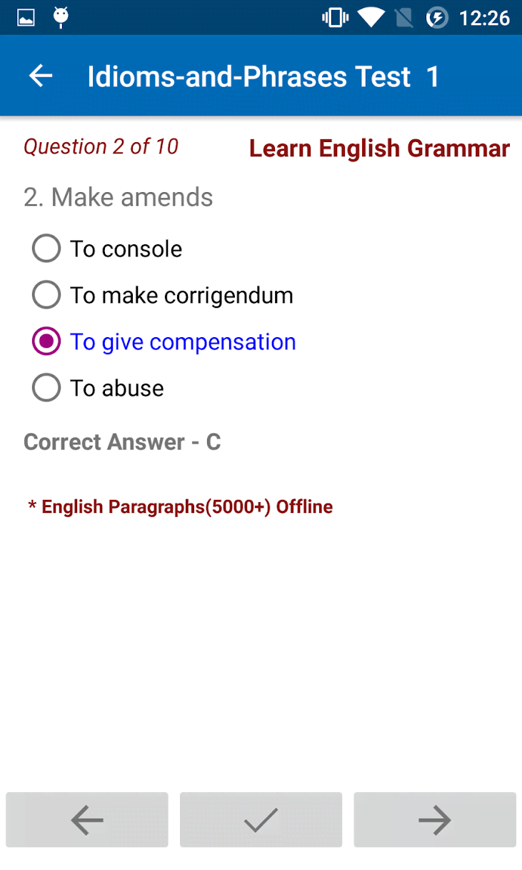 English Grammar Test screenshot 3