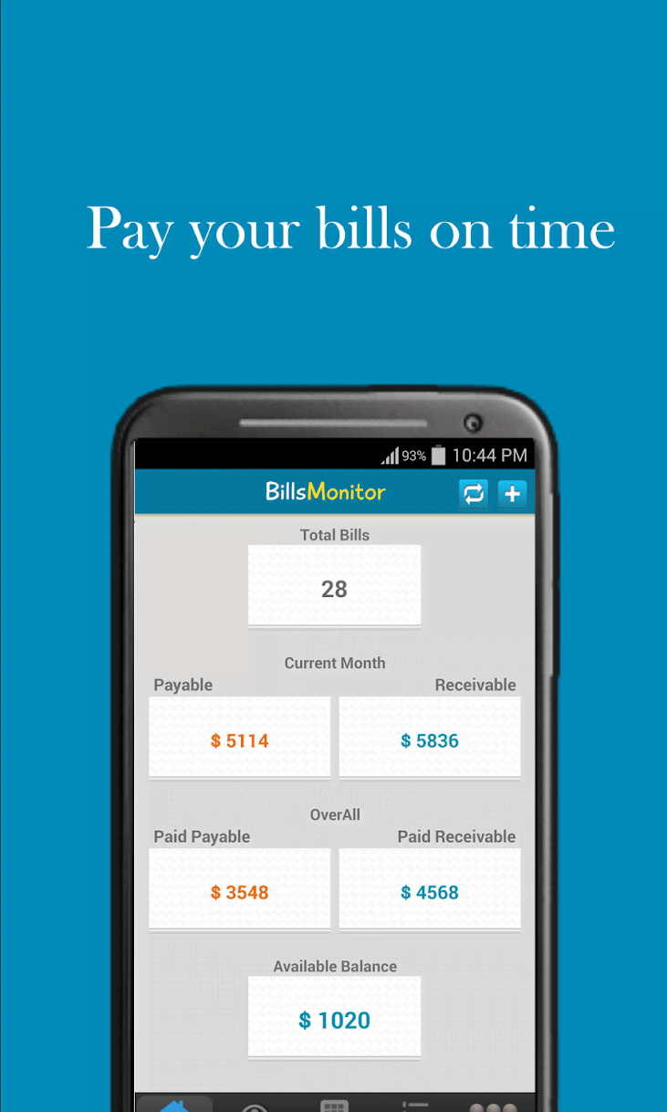 Bills Monitor Reminder screenshot 1