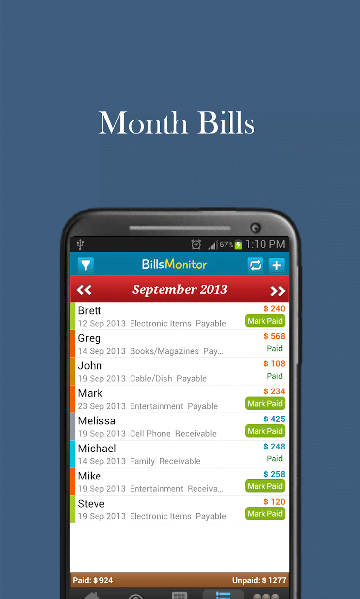 Bills Monitor Reminder screenshot 4
