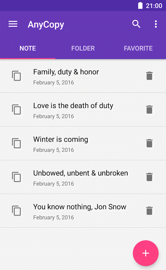 AnyCopy-Copy & Paste Clipboard screenshot 1
