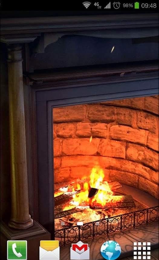 Fireplace 3D Pro lwp screenshot 2
