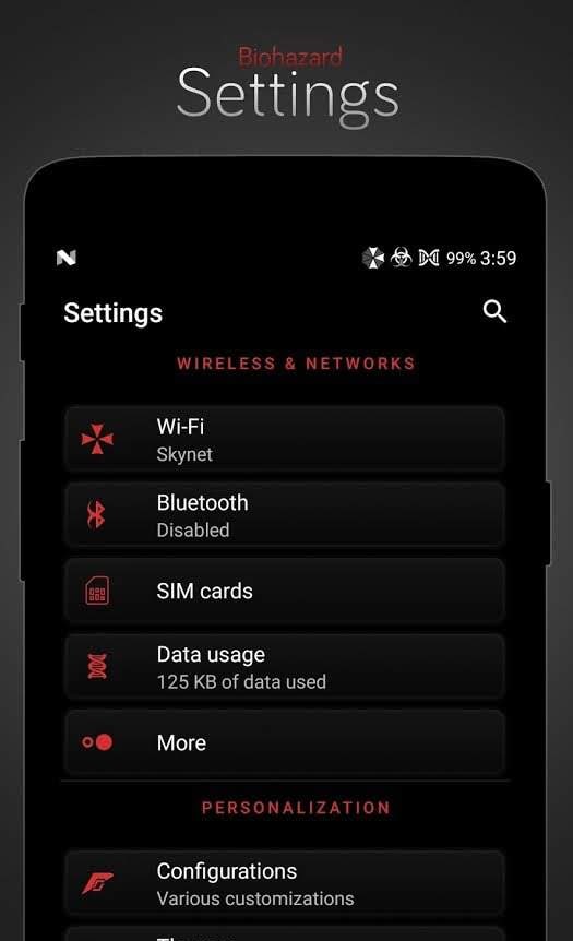 Biohazard Substratum Theme screenshot 4