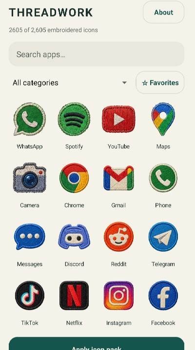 Threadwork: Stitched Icon Pack screenshot 2