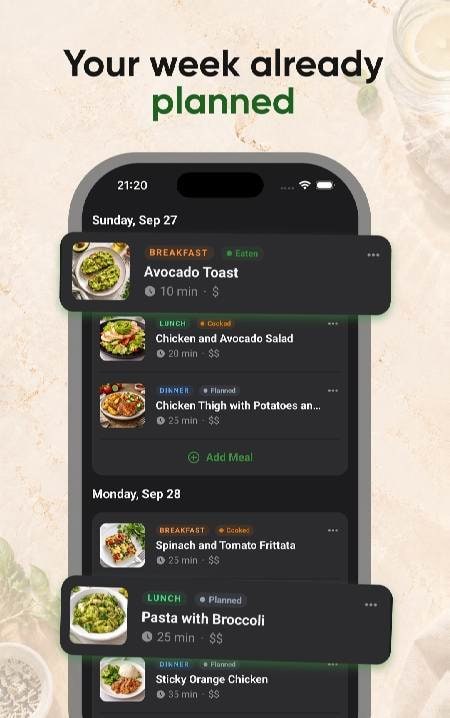 Meal Prep: Planner & Recipes screenshot 2