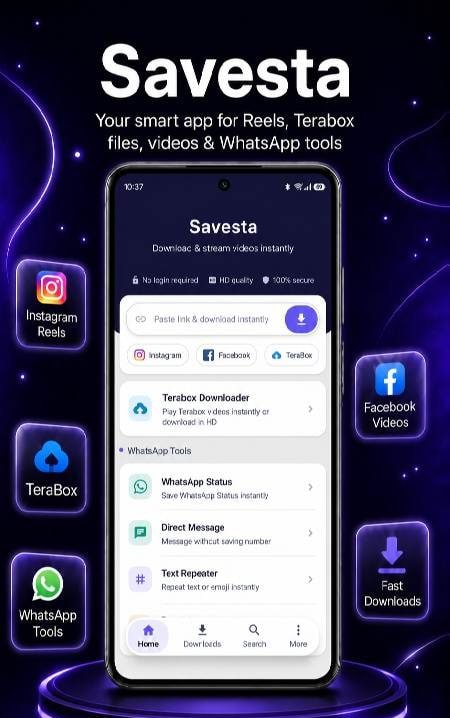 Savesta – Reel & Status Saver screenshot 1