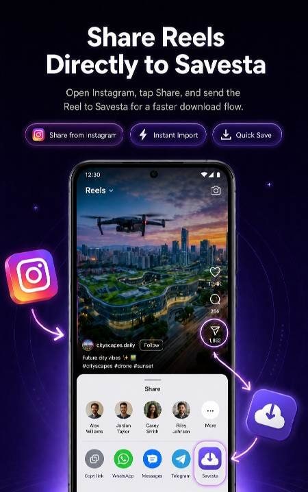 Savesta – Reel & Status Saver screenshot 2