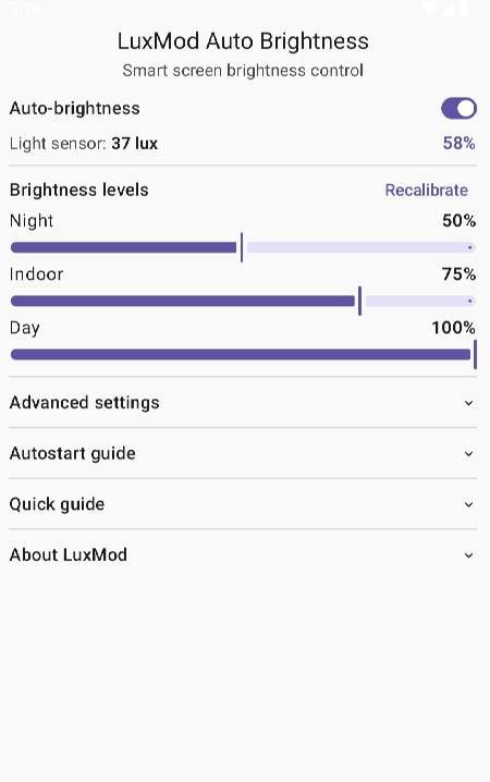 LuxMod Auto Brightness screenshot 3