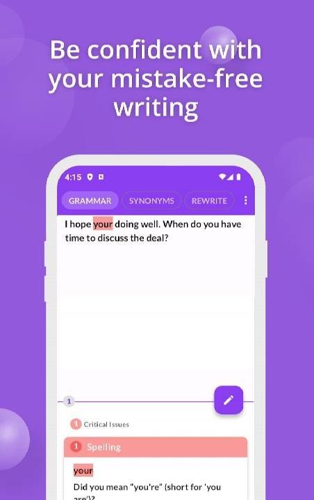 Proofreader AI Grammar Checker screenshot 2