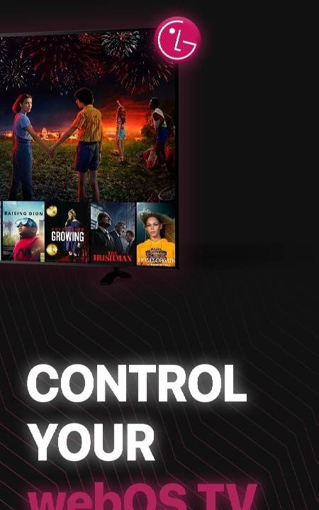 Third screenshot of the LG TV Remote app
