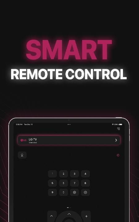 Fourth screenshot of the LG TV Remote app