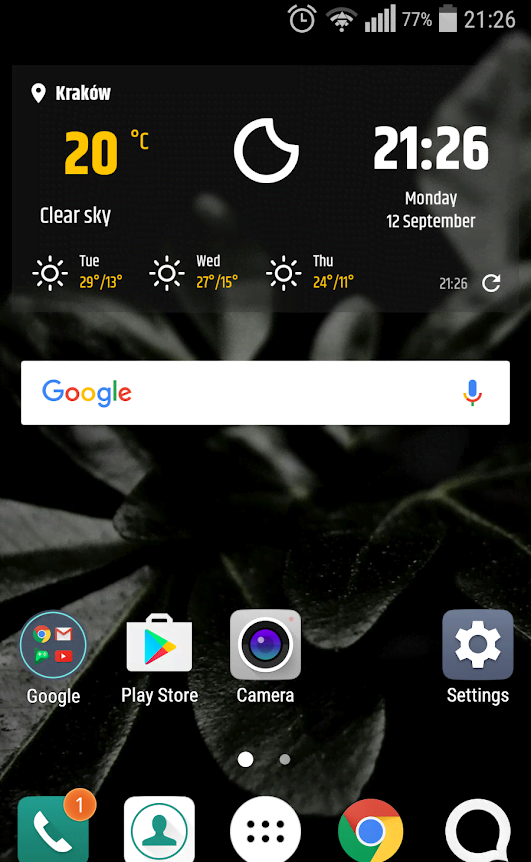 Simple Weather & Clock Widget Screenshot 1