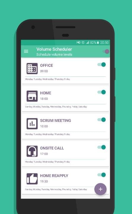Volume Scheduler interface preview