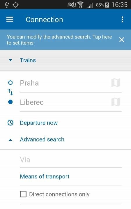 Czech Public Transport IDOS screenshot 1