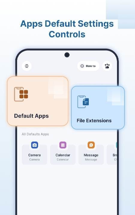 Apps Default Settings Controls screenshot 1