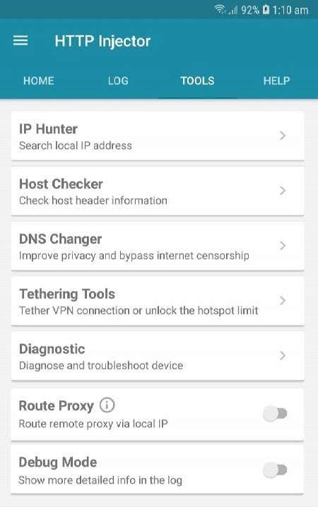 HTTP Injector screenshot 2