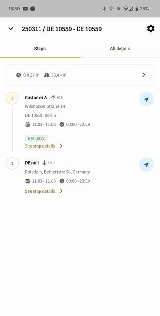 IMPARGO DriverApp Screenshot 2