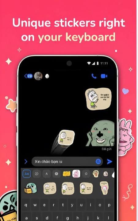 Kibori: Stickers Keyboard screenshot 1