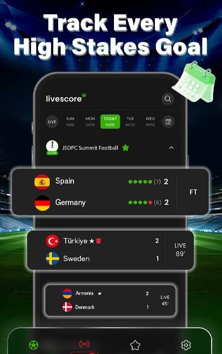 Live Score: Football Match screenshot 1