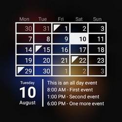 Calendar Widget Month + Agenda