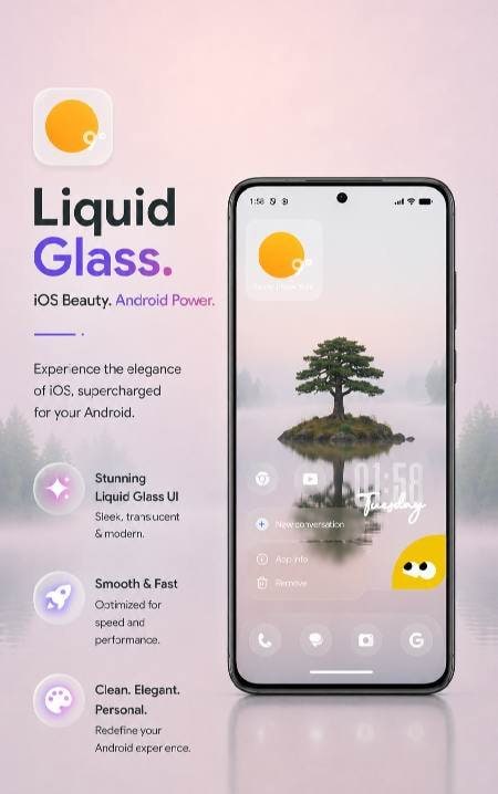 Lucid Liquid Glass Launcher Screenshot 1