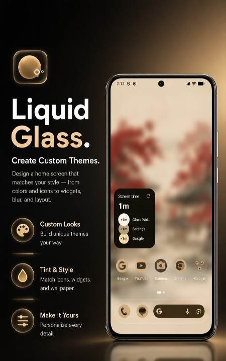 Lucid Liquid Glass Launcher Screenshot 3