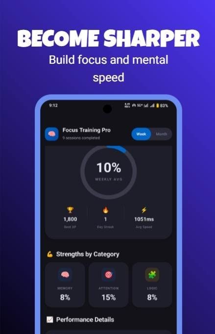 Brain Focus Training Pro screenshot 3