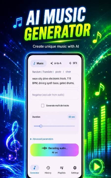 SonicMorph: AI Music Generator screenshot 1