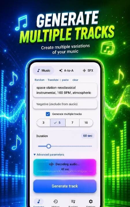 SonicMorph: AI Music Generator screenshot 2