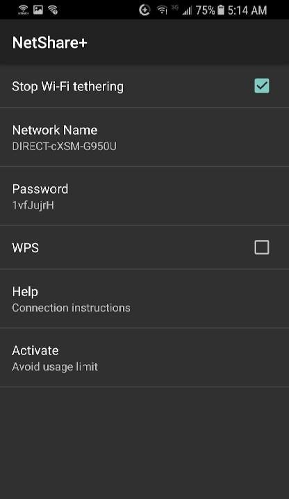 NetShare+ Wifi Tether screenshot 3