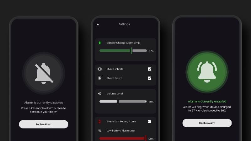 BatteryBuzz: Full Low Alarm - Screenshot 1