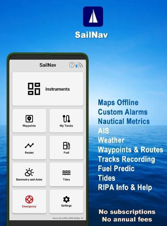 SailNav – Nautical GPS Offline screenshot 1