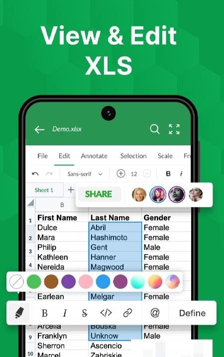Screenshot 1 of XLSX Reader: XLS Viewer Editor