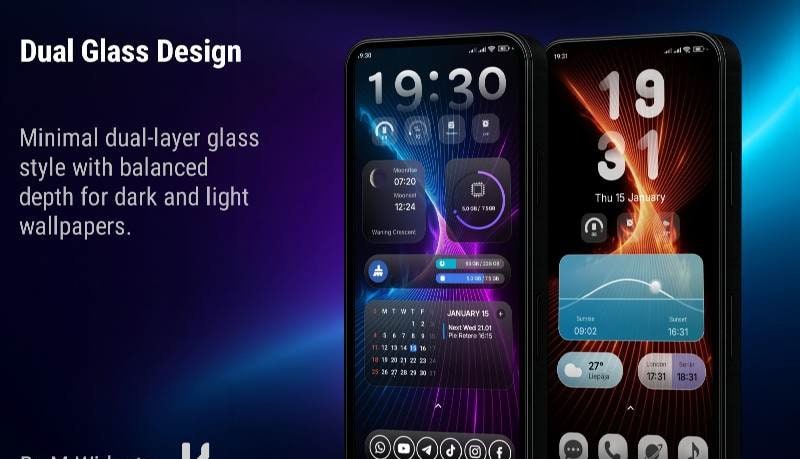 M Widgets - One UI Dual Glass screenshot 2