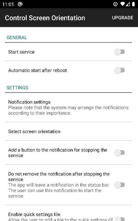 Screen Rotation Control Screenshot 1