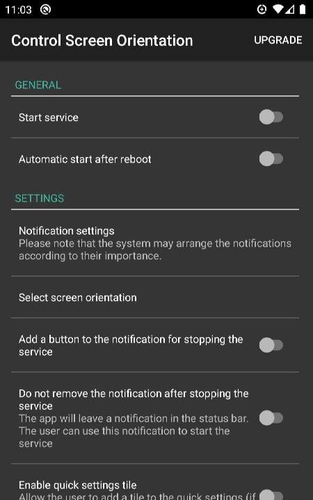 Screen Rotation Control Screenshot 3